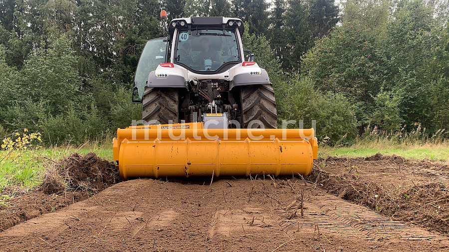 Valtra T234 c ротоватором Mericrusher MJS-241STG